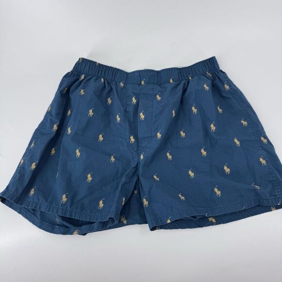 Polo by Ralph Lauren Blue Athletic Shorts with Elastic Waistband - Picture 1 of 6